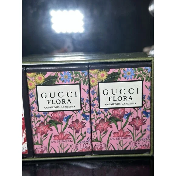 Sealed Gucci Fragrance 4-Piece Gift Set Bloom And Flora 5ml/.16fl.oz - Picture 5 of 5